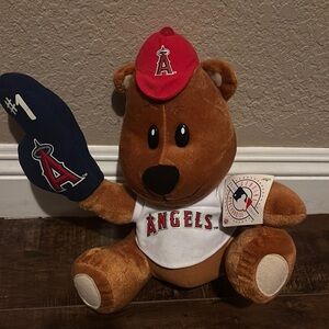 MLB Angels Brown and Red Stuffed Bear